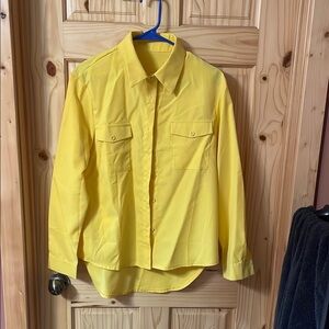 Bright Yellow Button-Up Shirt